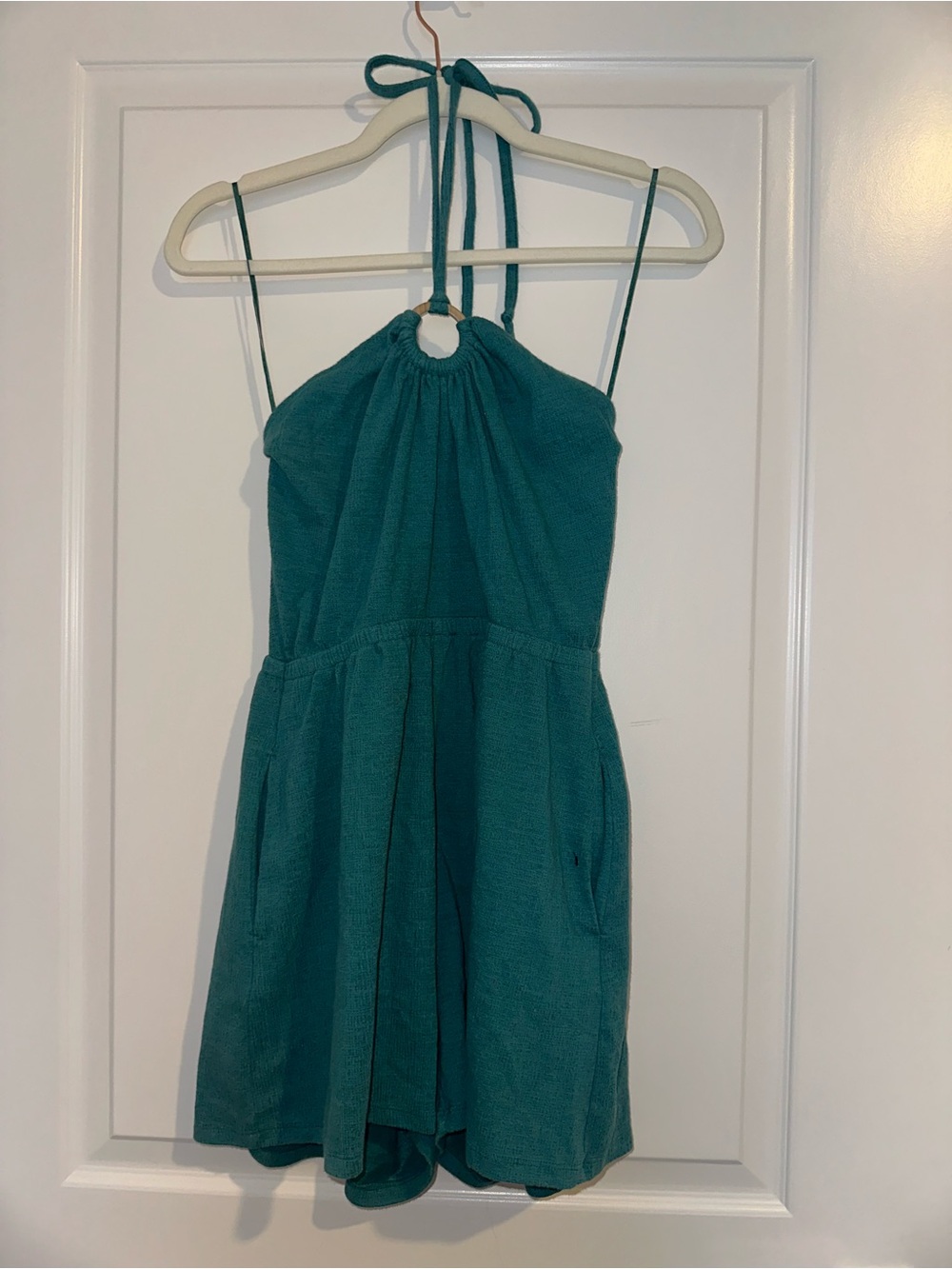 Old Navy Teal Halter Terry Romper